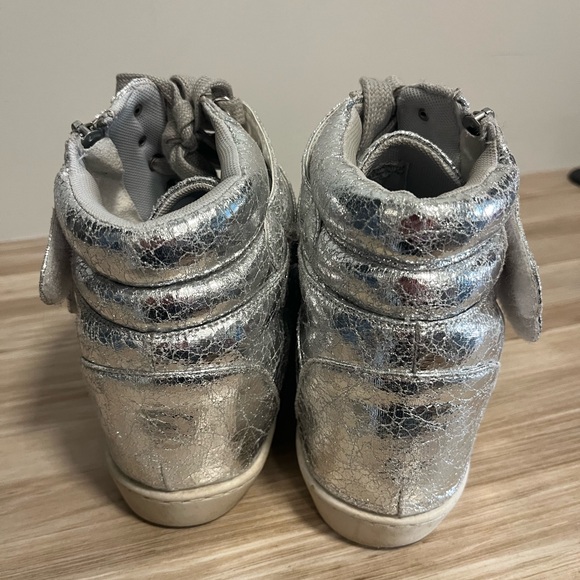 Silver High-Top Sneakers - Picture 3 of 5